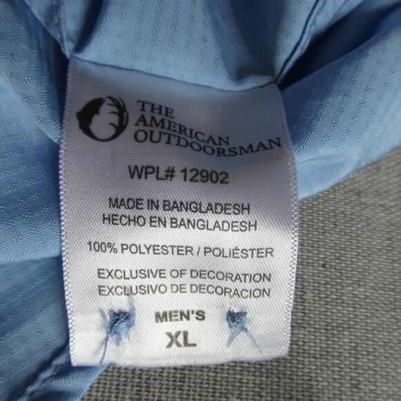 The American Outdoorsman Shirt Mens Size XL Blue Fishing Vented Short Sleeve UPF - Picture 10 of 11